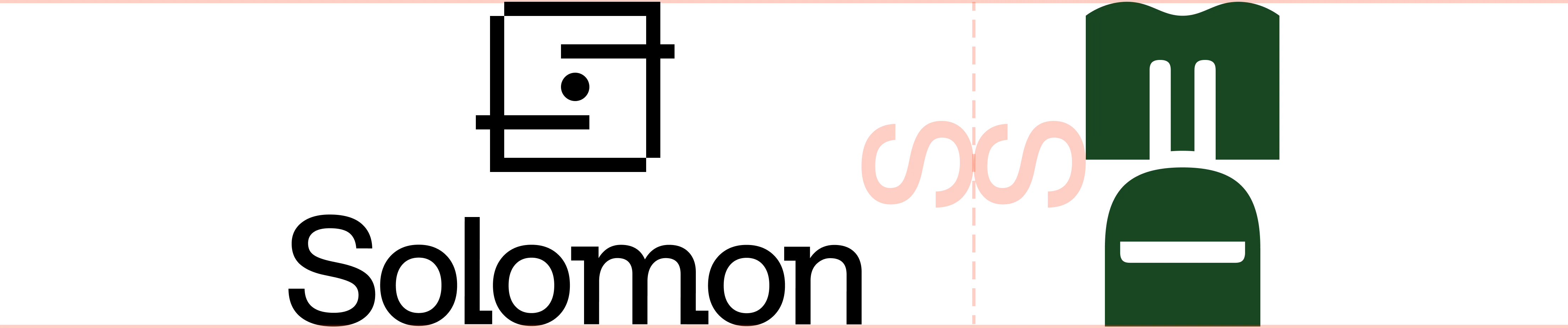 Match optical weight, align to vertical center. One 'S' separation from each logo